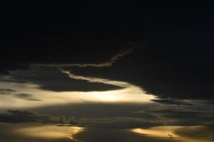 Sunset and Stormy clouds photo