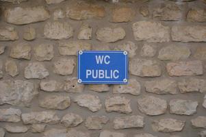 Public WC sign photo