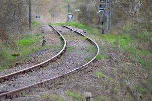 zoom en un antiguo ferrocarril foto