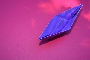 Folded paper boat photo