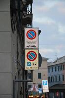 Restricted parking zone sign photo