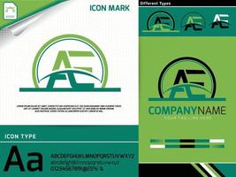 letra ae logo premium vector