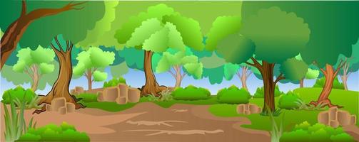 Illustration of an outdoor in the jungle and natural vector