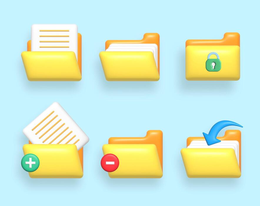 Folder Icon Set Vector Art, Icons, and Graphics for Free Download