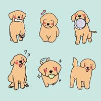 labrador retriever dog character vector design