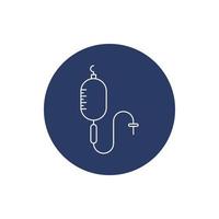 Illness medicine saline icon vector