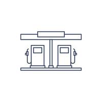 Petrol filling station icon vector