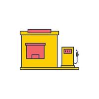 Petroleum fuel station icon vector