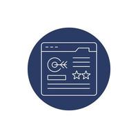 Online website features icon vector