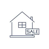 Modern home buying and sell icon vector