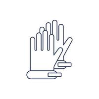 House painting hand gloves icon vector