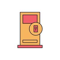 Home door lock repair icon vector