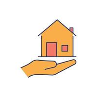 home Sell handover icon vector