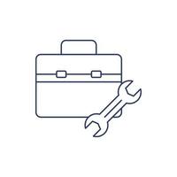 Home repairing tool box icon vector