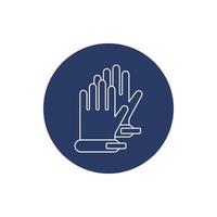 House painting hand gloves icon vector