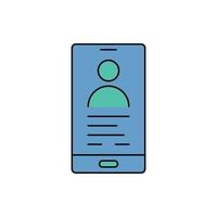 smart phone profile icon vector
