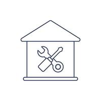 Home repair tools icon vector