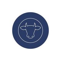 cow head dairy icon vector