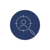 Target human resource search icon vector