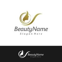 Beauty logo design vector template, Beauty logo concepts illustration.