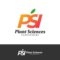 plantilla de vector de diseño de logotipo de letra psi, ilustración de conceptos de logotipo de psi inicial.