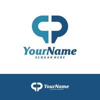Letter FP logo design vector template, Initial FP logo concepts illustration.