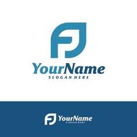 Letter FP logo design vector template, Initial FP logo concepts illustration.