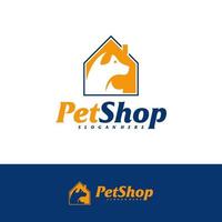 Pet Home Logo Design Template. Pet logo concept vector. Emblem, Creative Symbol, Icon vector