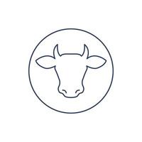 cow head dairy icon vector