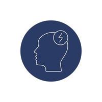 Stress headache illness icon vector