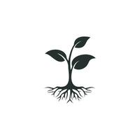 Leaf nature icon, plant growing agriculture logo symbol design illustration vector