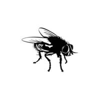 moscas icono silueta vector ilustración