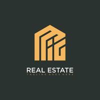 Letter MIG real estate logo vector