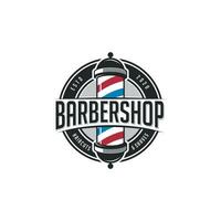 Barbershop logo design. Vintage Barbershop logo template vector