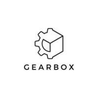Gear box logo design vector for business company