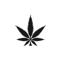 Cannabis Marijuana Leaf Vector Icon. Logo Illustration