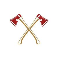 Wooden axe isolated. Element for woodworking emblem or icon vector