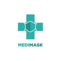 mask vector logo template. logo suitable for preventive from virus