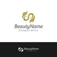 plantilla de vector de diseño de logotipo de belleza, ilustración de conceptos de logotipo de belleza.