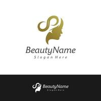 plantilla de vector de diseño de logotipo de belleza, ilustración de conceptos de logotipo de belleza.