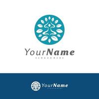 Yoga logo design vector template, Meditation logo concepts illustration.