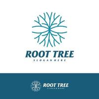 Tree Root logo design vector template, Tree logo concepts illustration.