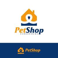 Pet Home Logo Design Template. Pet logo concept vector. Emblem, Creative Symbol, Icon vector
