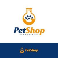 Pet Lab Logo Design Template. Pet logo concept vector. Emblem, Creative Symbol, Icon vector