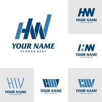 Set of Letter HMV Logo Design Template. Initial HMV logo concept vector. Emblem, Creative Symbol, Icon vector