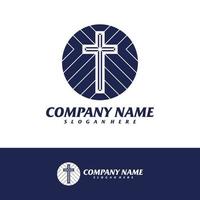 Christian Logo Design Template. Christian logo concept vector. Emblem, Creative Symbol, Icon vector