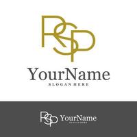 Letter R S P Logo Design Template. Initial RSP logo concept vector. Creative Icon Symbol vector