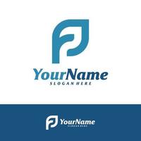 Letter FP logo design vector template, Initial FP logo concepts illustration.