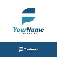 Letter FP logo design vector template, Initial FP logo concepts illustration.