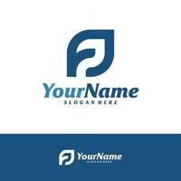 Letter FP logo design vector template, Initial FP logo concepts illustration.